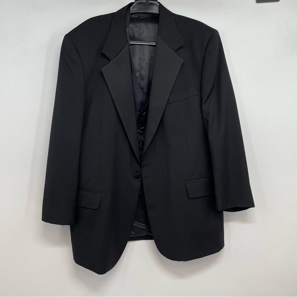 Mino Lombardi Wool sport coat blazer made in Italy 2-button 44R With Silk Vest